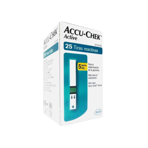 Accu-Chek Active Test Strips - 25 Units for Quick & Accurate Glucose Testing.