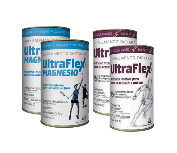 UltraFlex Collagen & Magnesium Combo: 2x Hydrolyzed Collagen (1mo) & 2x Magnesium (1mo)