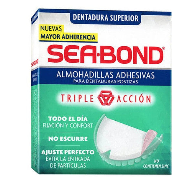 Sea-Bond Adhesive Upper Denture Pads: All-Day Fixation, Easy to Use, Breathable & Comfortable - Made in USA (1 Unit Ea.)