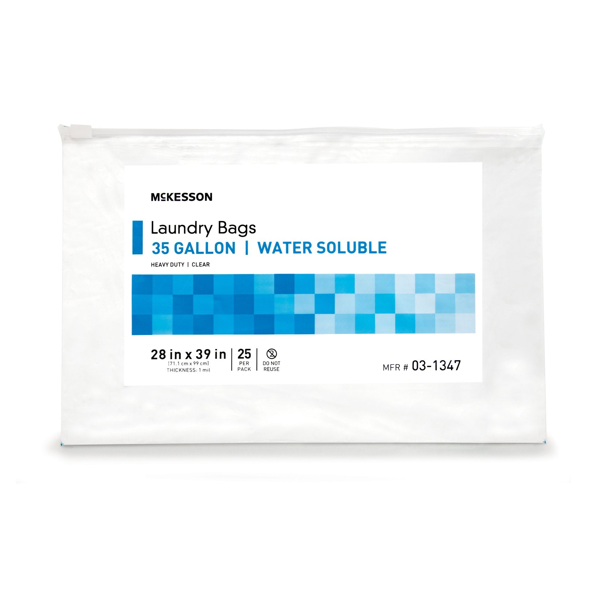 McKesson Water Soluble Laundry Bag, 30-35 gal Capacity (100 Units)