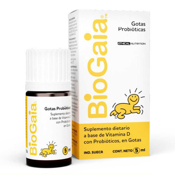 Gotas de probióticos Biogaia para bebés 100% natural, 5 gotas/día, clínicamente estudiado, estimula el sistema inmunológico