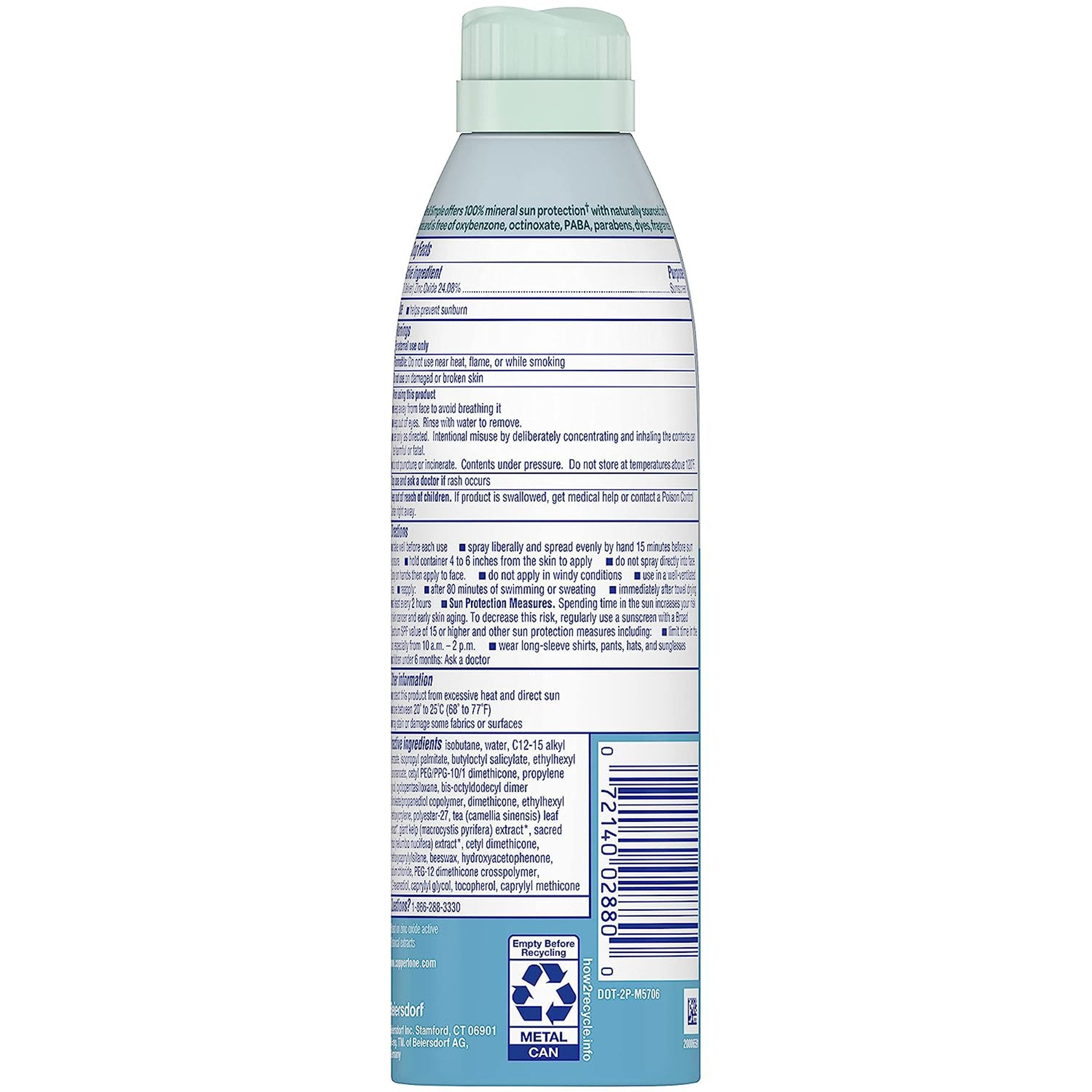 Coppertone® Pure and Simple SPF 50 Mineral Sunscreen Spray, 5 oz. (1 Unit)