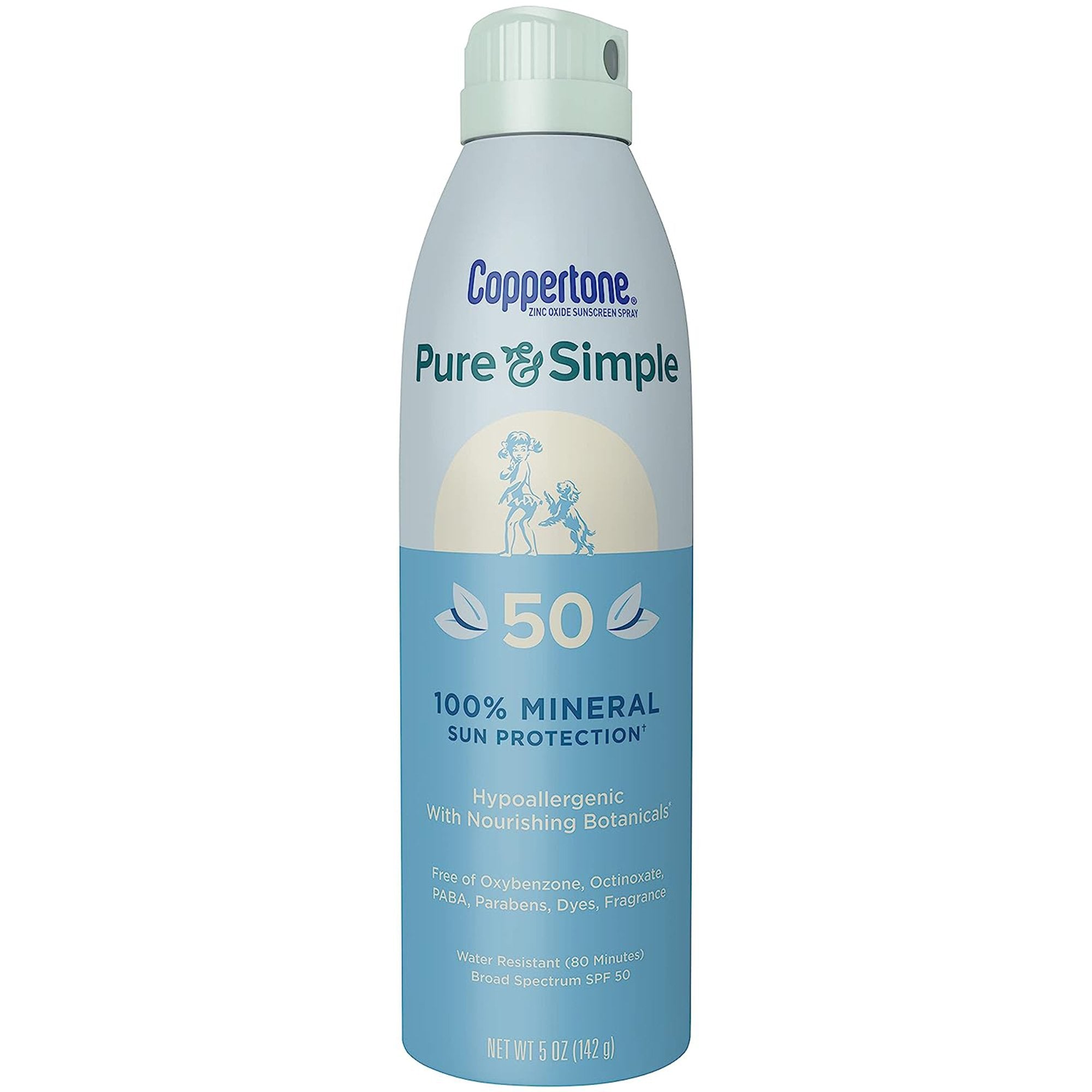 Coppertone® Pure and Simple SPF 50 Mineral Sunscreen Spray, 5 oz. (1 Unit)