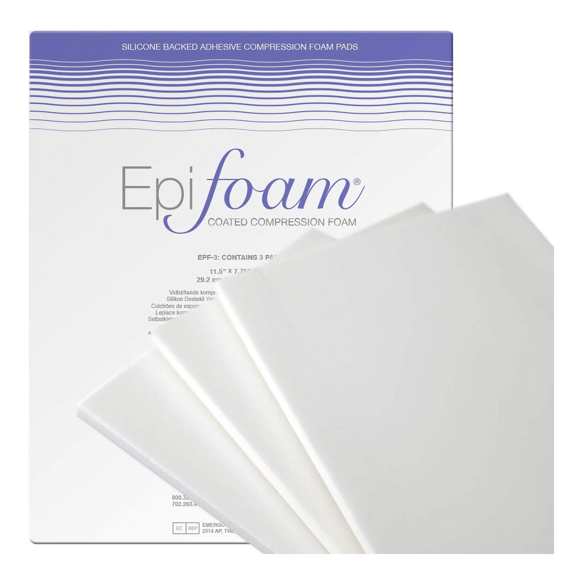 Epi-foam® Silicone Foam Dressing, 7-3/4 X 11-1/2 Inch (3 Units)