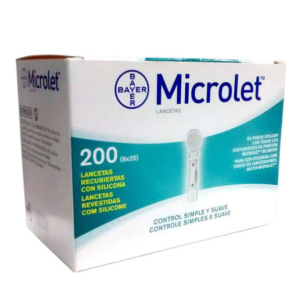 200 Microlet Lancets for Puncher - Easy Insertion & Removal, Sterile & Wrapped, Multiple Sizes