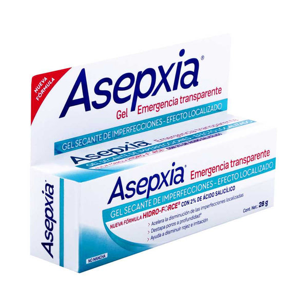 Asepxia Gel Spot Emergency Transparent Tube: Natural Ingredients for Quick and Gentle Spot Reduction (28gr / 0.94oz)