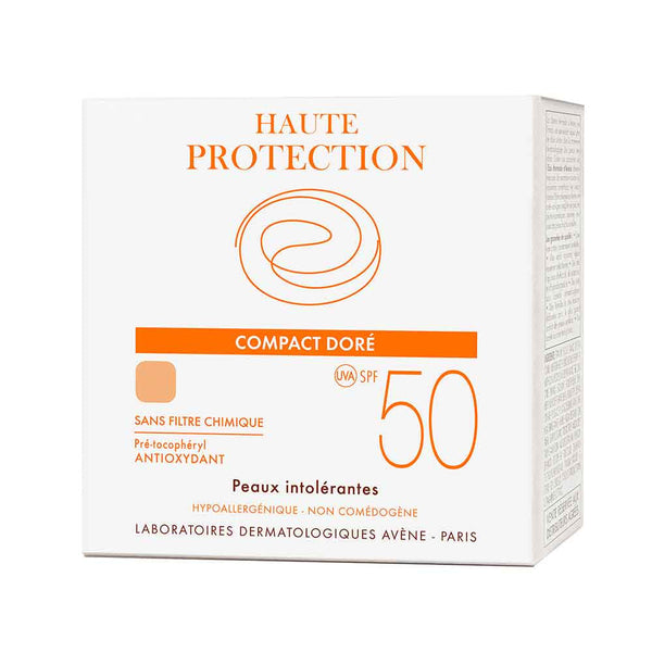 Avene Compact Sunscreen Color SPF 50+ Gold: Paraben Free, Calming and Desensitizing Effect, Perfume and Chemical Filter Free 10Gr / 0.33Oz