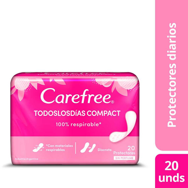 Carefree Compact Protection Daily Protectors: Ultra Thin, Breathable, Leak-Proof & Hypoallergenic