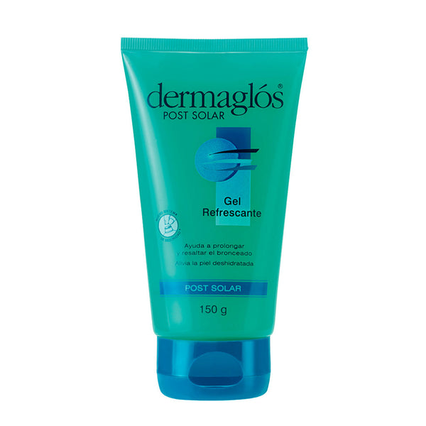 Dermaglos Post Solar Gel with Urea, Aloe Vera & Vitamin E - Moisturizes and Repairs Skin for Prolonged Tan & Anti-Aging 150gr / 5.29oz