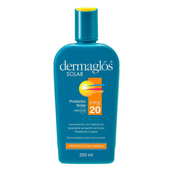 Dermaglos Solar SPF20 Emulsion(250Ml / 8.45Fl Oz): Broad Spectrum UVA/UVB Protection for All Skin Types