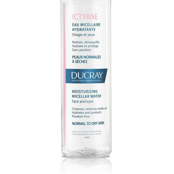 Ducray Ictyane Micellar Water: Gently Cleans & Removes Makeup, Moisturizes & Protects Skin - 200ml/6.76fl oz