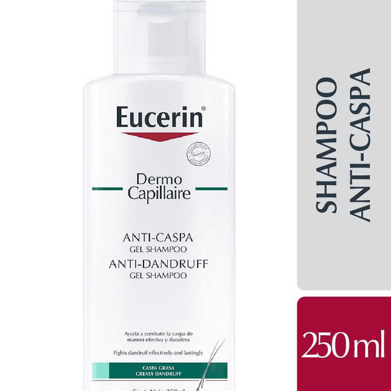 Eucerin Dermocapillaire Shampoogel Anticasp (250ml/8.45fl oz) Zinc Pyrithione, Glycerin, Panthenol, Allantoin & Vitamin B5 for Dandruff Control