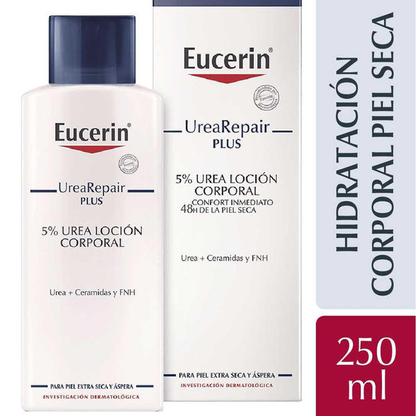 Eucerin Urerepair Plus Lotion Urea 5%, 250ml/8.45fl oz ‚Strengthens Skin's Natural Barrier, Hydrates & Soothes Dry Skin