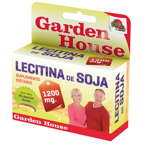 Garden House Lecithin Soja Dietary Supplement: 1200mg Per Tablet, Non-GMO, Gluten-Free, Vegetarian-Friendly