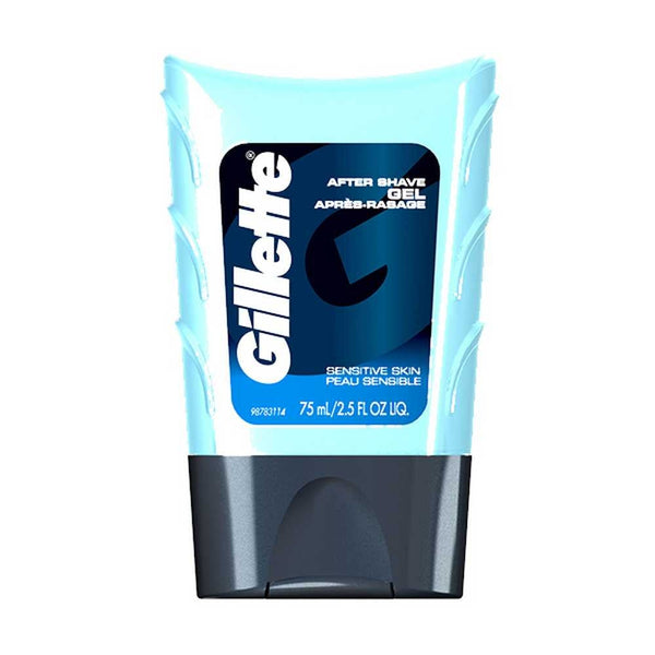 Gillette Post-Shave Gel Sensitive Skin: Alcohol-Free, Non-Comedogenic & Hypoallergenic for All Skin Types (75ml / 2.53fl oz)