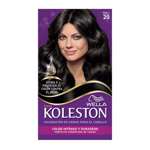 Koleston Hair Coloring Kit 20 Intense Black - Wear Gloves, Rinse Well & Keep Out of Reach of Children - 1 Pack