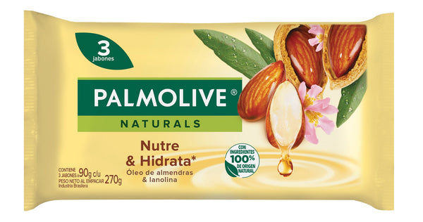 Palmolive Naturals Bar Soap: Natural, Non-Drying, and Cruelty-Free - 3 Units (270Gr / 9.12Oz) for Moisturizing and Nourishing Skin