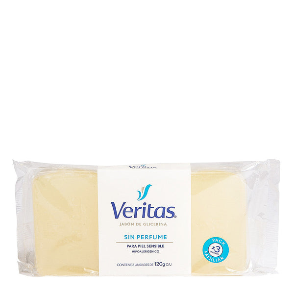 Veritas Neutral Glycerin Soap Unscented (120G / 4.23Oz) - Natural, Hypoallergenic, Non-Drying & Non-Irritating Soap