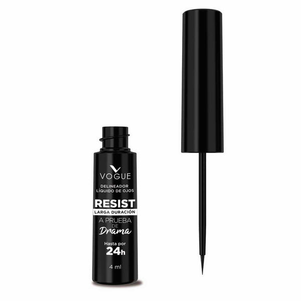 Vogue Resist Black Liquid Eyeliner Pencil: Long-Lasting, Waterproof, Smudge-Proof Formula - 4ml/0.13fl Oz